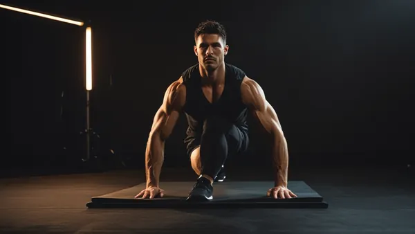 Homem em exercício de solo no chão, representando o treino do assoalho pélvico